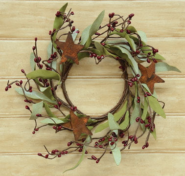 Rusty Star & Pips Wreath (Pack of 4)