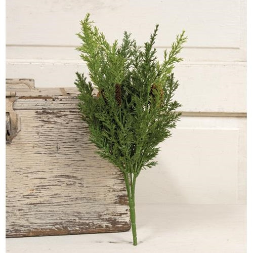 Prickly Pine Pick Christmas Green 14
