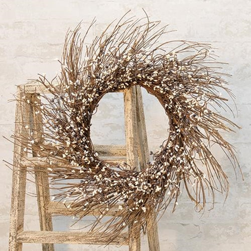 Farmhouse Mix Pip Twig Wreath 22