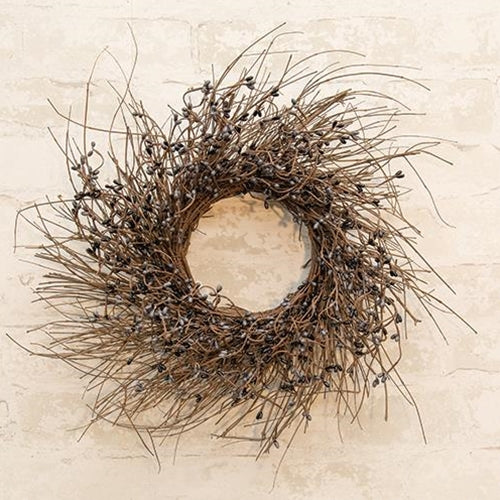 Gray & Black Pip Twig Wreath 16