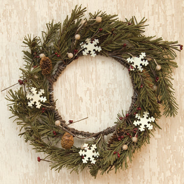 Pine & Snowflakes Wreath - 12