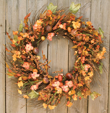Harvest Garden Twig Wreath 18