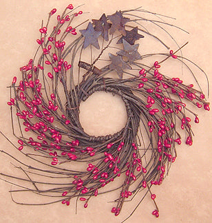 Red Pip & Star Twig Wreath 10