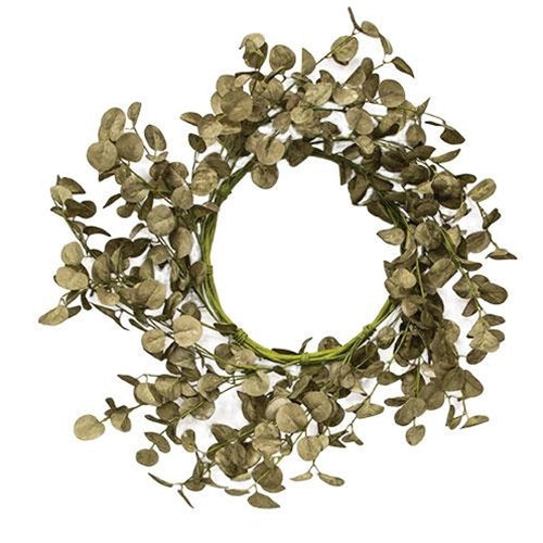 Foamy Silver Dollar Wreath Sage 20