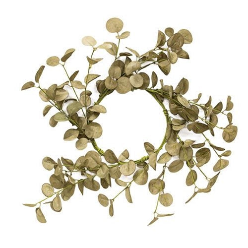 Foamy Silver Dollar Wreath Sage 16