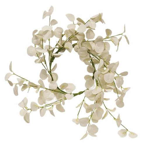 Foamy Silver Dollar Wreath Cream 16