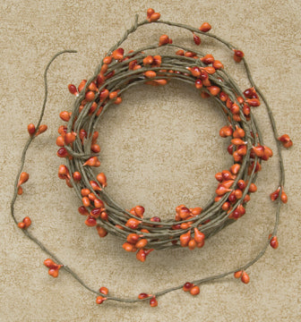 Pip Berry String Garland - Pumpkin - 18ft (Pack of 4)