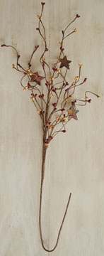 Burgundy/Gold Pip & Star Spray 24