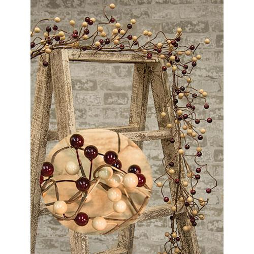 Waterproof Berry Garland Burgundy/Gold 48