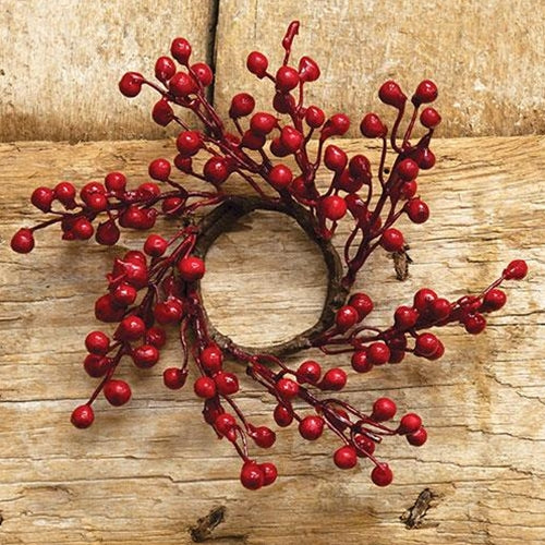 Red Berry Candle Ring 1.5