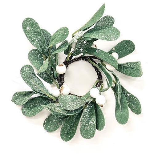 Snowberry Mistletoe Candle Ring 1.5