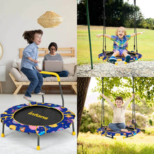 Load image into Gallery viewer, 36 Inch Foldable Mini Trampoline for Kids with Adjustable Straps
