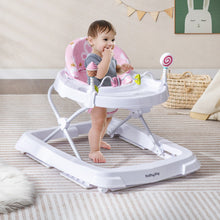 Load image into Gallery viewer, Foldable Baby Activity Walker with Adjustable Height and Detachable Seat Cushion-Pink
