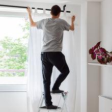 Load image into Gallery viewer, Folding 2 Step Ladder wiht Anti-Slip Pedal and Large Foot Pads-Black &amp; White
