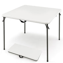 Load image into Gallery viewer, Folding Camping Table with All-Weather HDPE Tabletop and Rustproof Steel Frame-White
