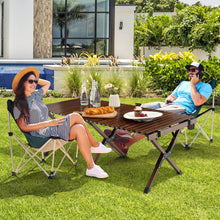 Load image into Gallery viewer, Portable Picnic Table with Carry Bag for Camping and BBQ-Brown
