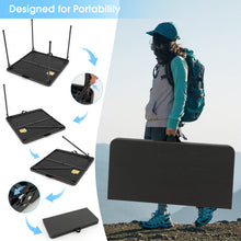 Load image into Gallery viewer, Folding Camping Table with All-Weather HDPE Tabletop and Rustproof Steel Frame-Gray
