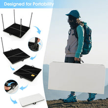 Load image into Gallery viewer, Folding Camping Table with All-Weather HDPE Tabletop and Rustproof Steel Frame-White
