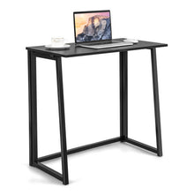Load image into Gallery viewer, 31 Inch Space-saving Folding Computer Desk for Home Office-Black
