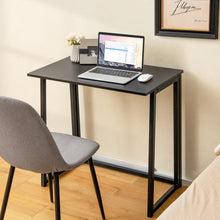 Load image into Gallery viewer, 31 Inch Space-saving Folding Computer Desk for Home Office-Black
