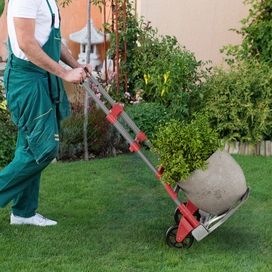 Folding Hand Truck with Telescoping Handle and Wheels