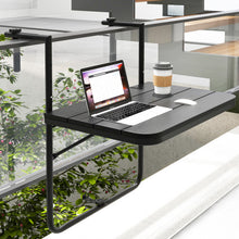 Load image into Gallery viewer, Folding Hanging Table with 3-Level Adjustable Height for Patio Balcony-Black
