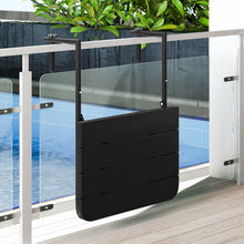 Load image into Gallery viewer, Folding Hanging Table with 3-Level Adjustable Height for Patio Balcony-Black
