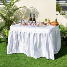 Load image into Gallery viewer, 4 Feet Folding Ice Bin Table with Skirt for Camping Picnic Wedding-White
