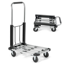 Load image into Gallery viewer, Folding Hand Truck Aluminum Utility Dolly Platform Cart with Extendable Base

