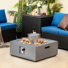 Load image into Gallery viewer, 28 Inch 50000 BTU Patio Square Propane Fire Pit with PVC Cover-Gray
