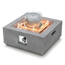 Load image into Gallery viewer, 28 Inch 50000 BTU Patio Square Propane Fire Pit with PVC Cover-Gray
