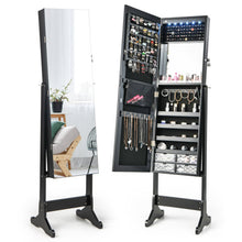Load image into Gallery viewer, Free Standing Full Length Jewelry Armoire with Lights-Black
