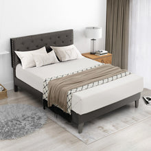 Load image into Gallery viewer, Full/Queen Size Upholstered Platform Bed with Tufted Headboard-Full Size
