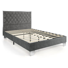 Load image into Gallery viewer, Full/Queen Size Upholstered Bed Frame with Velvet Headboard-Full Size
