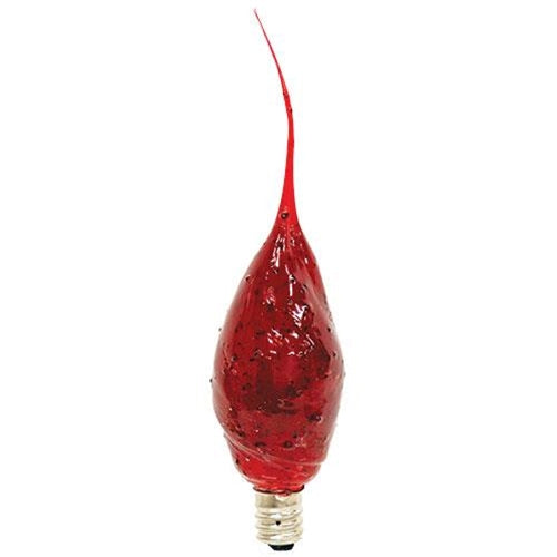Small Ruby Red Silicone Dipped Flicker Bulb (Pack of 4)