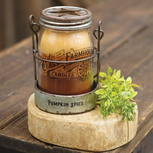 Pumpkin Spice 3 Layer Jar Candle w/Tin Holder 14oz