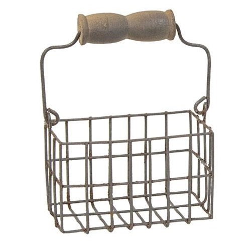 Mini Wire Wide Egg Basket w/Handle (Pack of 2)