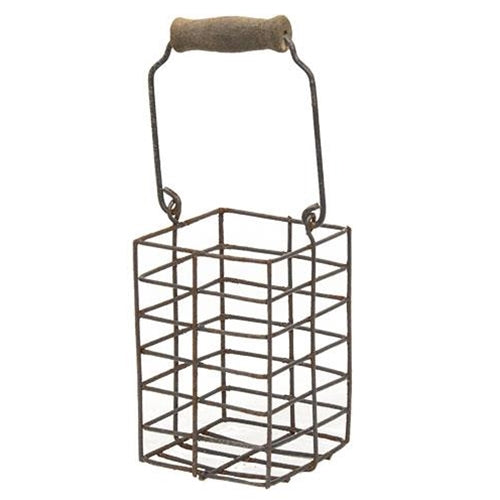 Mini Wire Tall Basket w/Handle (Pack of 2)