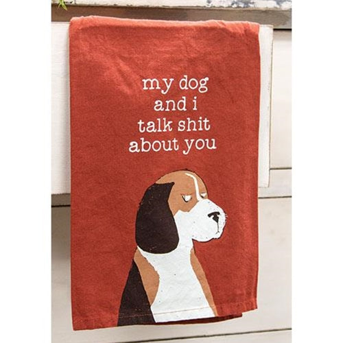 My Dog and I Dish Towel  (Pack of 4)