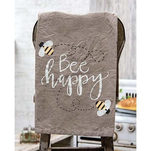 Script Bee Happy Dish Towel (Pack of 2)