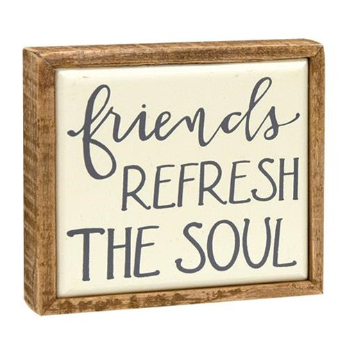 Friends Refresh the Soul Mini Enamel Box Sign (Pack of 4)