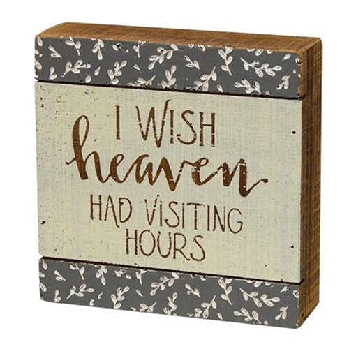 Visiting Hours Slat Box Sign (Pack of 2)