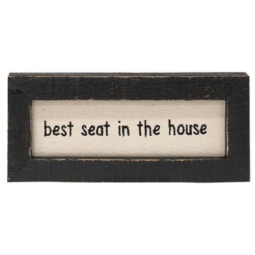 Best Seat in the House Framed Stitchery (Pack of 2)