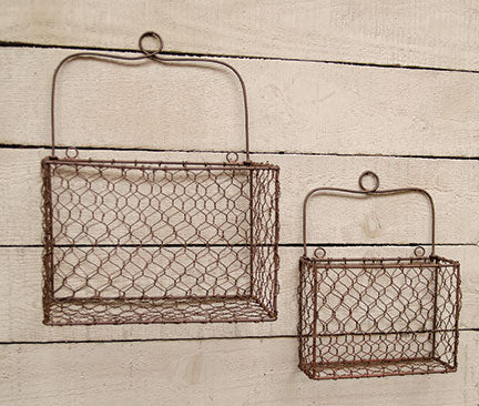 2/Set Chicken Wire Wall Baskets
