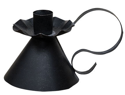 Ruffled Black Taper Holder (Pack of 4)