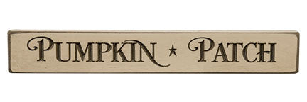 Pumpkin Patch Engraved Block 12