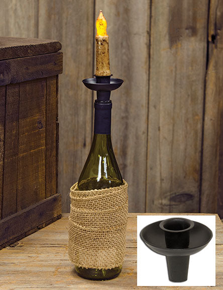 Black Wine Bottle Taper Holder (Pack of 4)