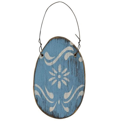 Wooden Egg Ornament 3 Asstd. (Pack of 4)