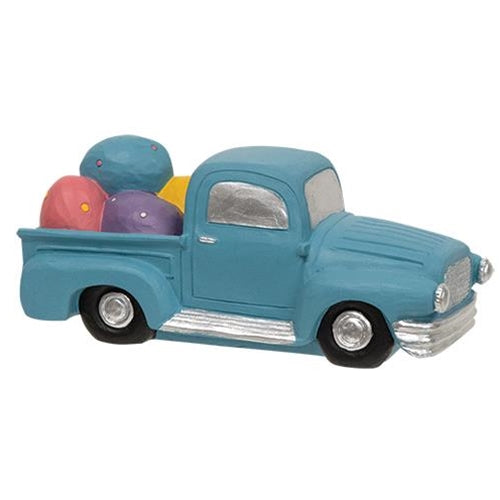 Blue Resin Truck With Easter Eggs (Pack of 2)