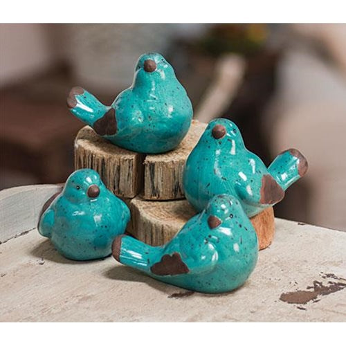 Resin Blue Bird 4 Asstd.  (Pack of 4)